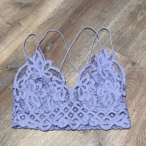 Free People Women’s Lavender Lace Bralette Size Medium NWT